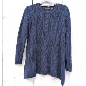 Jeanne Pierre Chunky Honeycomb Cable Knit Flare Bottom Sweater Women's Large